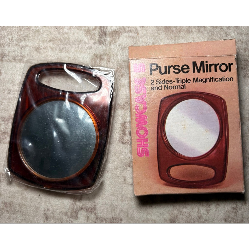 Vintage Showcase Vistron Pro 2-Sided Magnifying Purse Mirror New in box